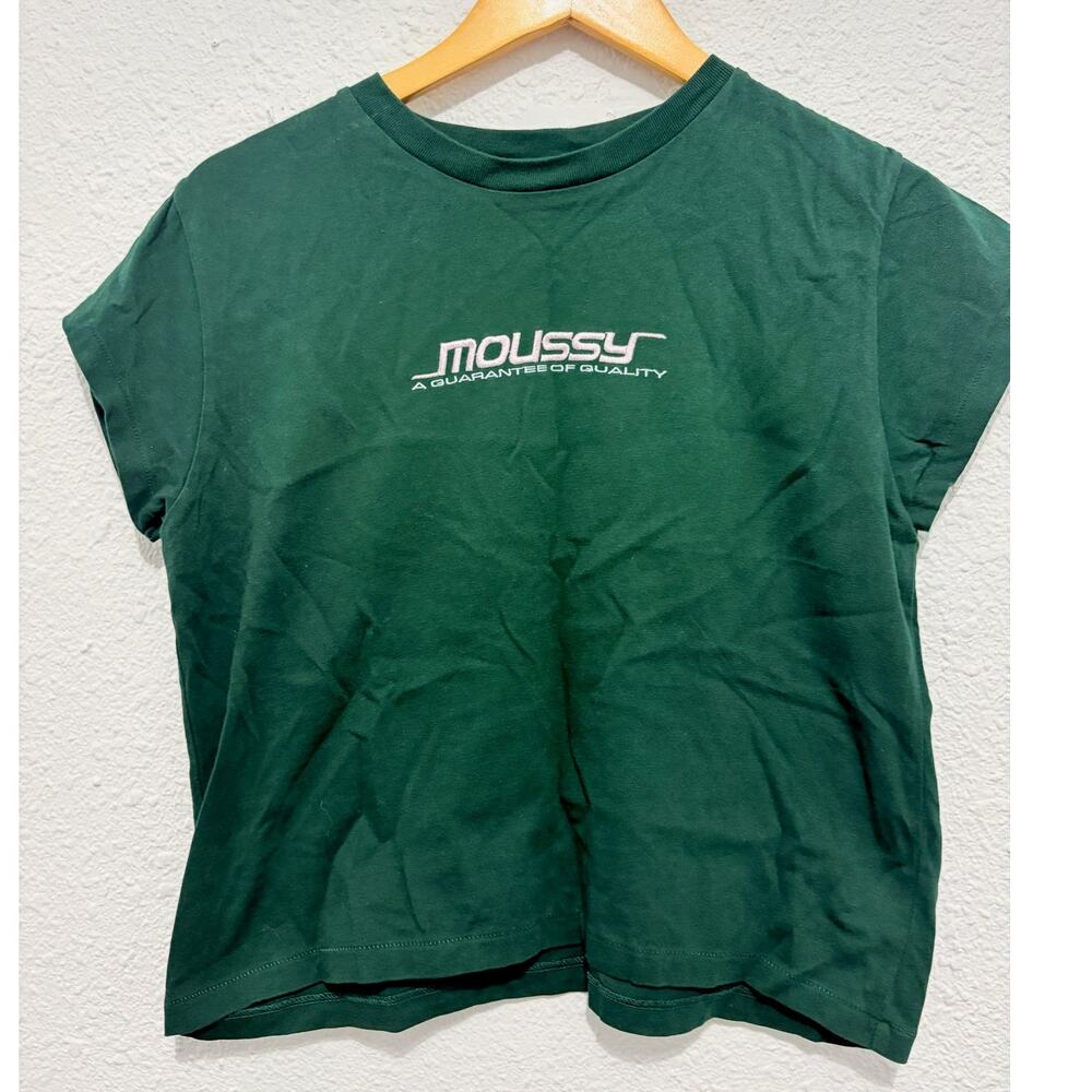 Moussy Green Baby T-Shirt Embroidered